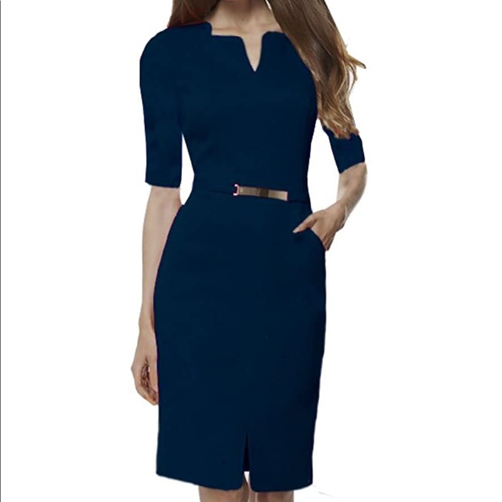 Beautiful, business casual dress! Soft & comfortable! Form fitting & flattering!